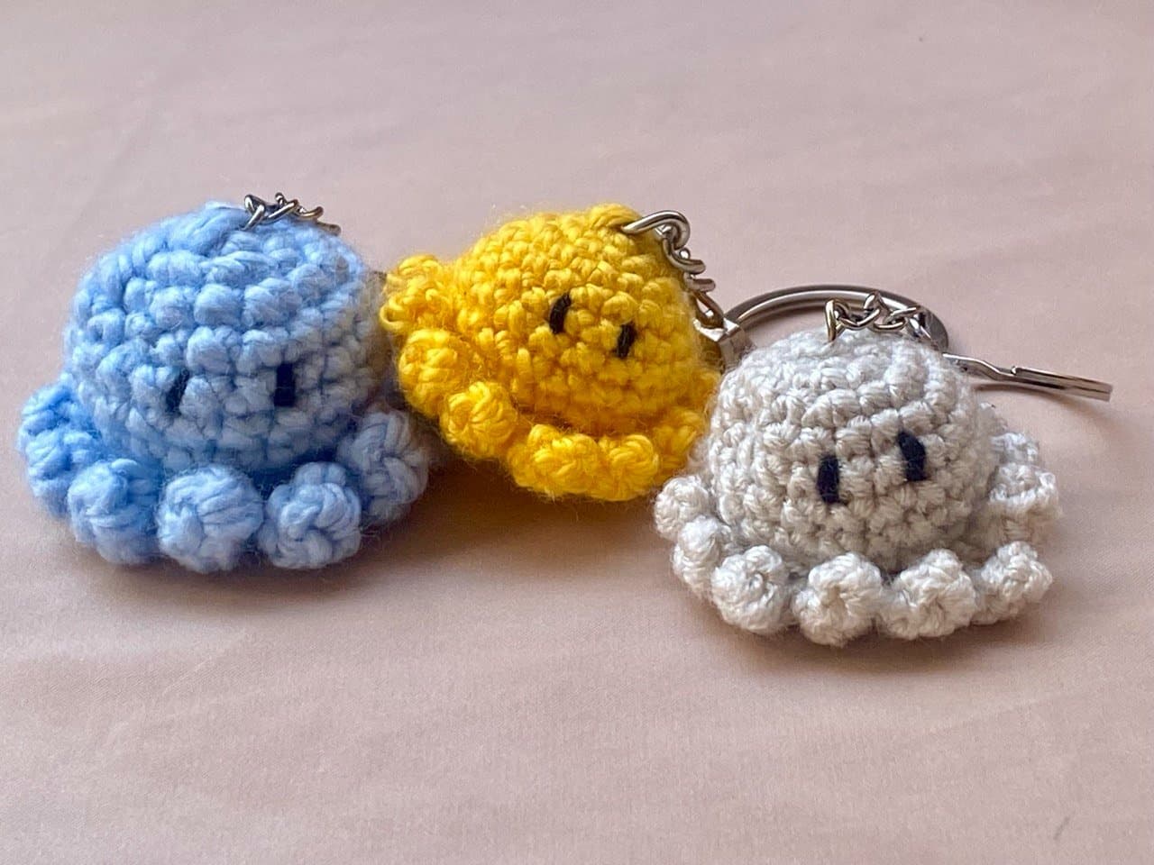 Crochet Octopus Keychain